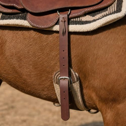 Horse 18" Western Saddle Off Billet Latigo Leather Cinch Tie Strap (2 PCS) 40413