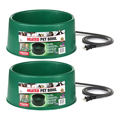 Farm Innovators Heated Pet Water Bowl, 60W, 1.5 Gallon - size: 6 Qt