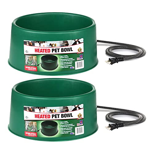 Farm Innovators Heated Pet Water Bowl, 60W, 1.5 Gallon - size: 6 Qt
