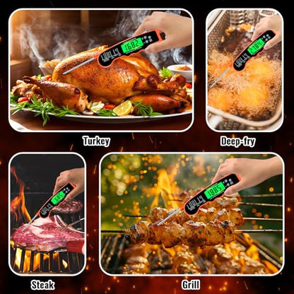 Meat Thermometer Digital, Instant Read Digital Meat Thermometer - color: Orange