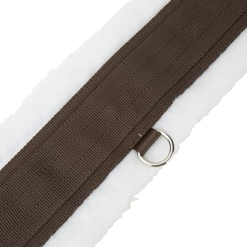 Shires Fleece Lined Girth - color: Brown/White, size: 38"