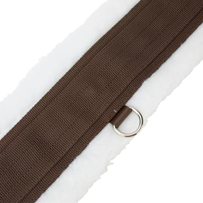 Shires Fleece Lined Girth - color: Brown/White, size: 46"