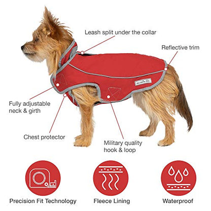 Jacket for All Dogs, Fleece-Lined, Waterproof Doggie Vest, Reflective Pet Parka (2200) (XX-Small, Blue) - color: Blue, size: XX-Small
