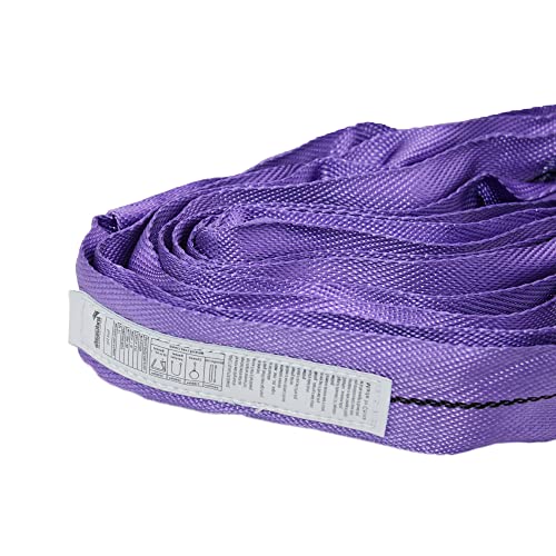 Purple Polyester Endless Round Sling Rigging Lifting Straps, 6 Feet Length, 2,600 lb. Vertical Capacity, 5,200 lbs Basket - color: 01 Purple - Vertical Capacity 2600LBS, size: 6ft
