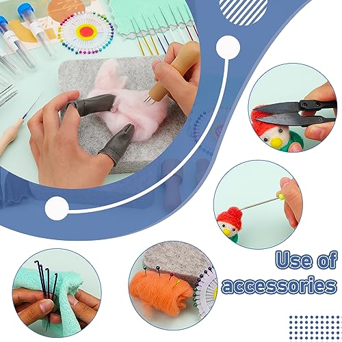 Mayboos Needle Felting Kit, 6"x6" Needle Felting Pad Tools