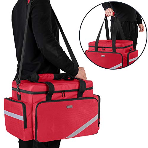 Trunab First Aid Bag Medical Bag Emergency Responder Trauma Bag - color: Red
