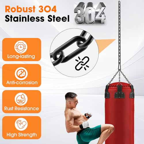 Gate Chain Lock, 23.6 Inch Chain Fence Gate Latch, Black Dia 4mm-1Pc - color: Black Dia 4mm-1pc
