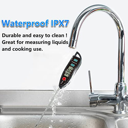 BOMATA 6 Pack Waterproof IPX7 Meat Thermometer, Food Thermometer - color: Black,Red,White