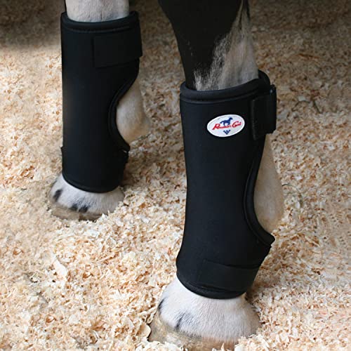 Professional's Choice Quick-Wrap Bell Boots | Ultimate in Hoof and Soft Tissue Protection | 360 Degree Wrap | Large Royal Blue