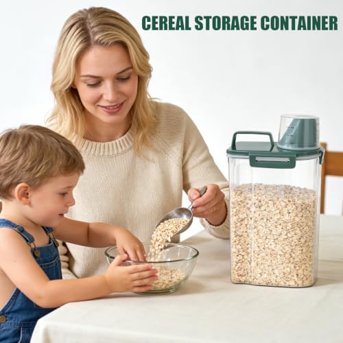2 Pack 3 Lbs Pet Dog Cat Food Storage Containers for Travel - Pine Green - color: Pine Green-3L 2Pack