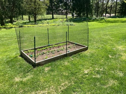 4 Feet Metal Fence Post Green, Pack of 10, for 36 Inch High Garden Welded Wire Fence U-Channel Steel Garden Post - color: Green, size: 4',10 PCS