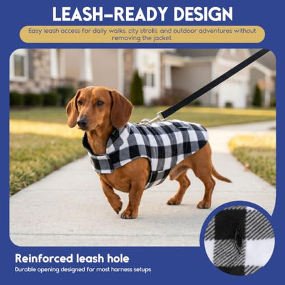 ASENKU Reversible Dog Winter Coat, Dog Jacket for Small Medium Large Dogs - color: White, size: Small
