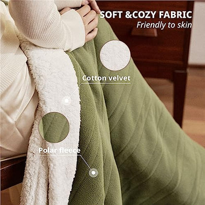 Heated Blanket 50''x60'', Soft Heated Throw Blanket,Green - color: Green, size: 5060