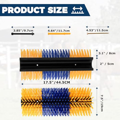2Pcs Livestock Scratching Brush, Fence Mounted