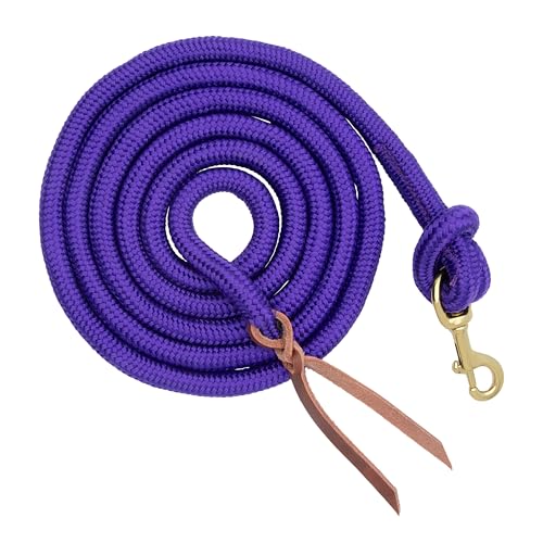 Weaver Equine 10' Horse Cowboy Lead Rope with Brass Snap - color: Purple