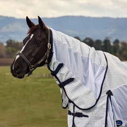 WeatherBeeta Airstream Detach-A-Neck, White/Navy, 81" - size: 81"
