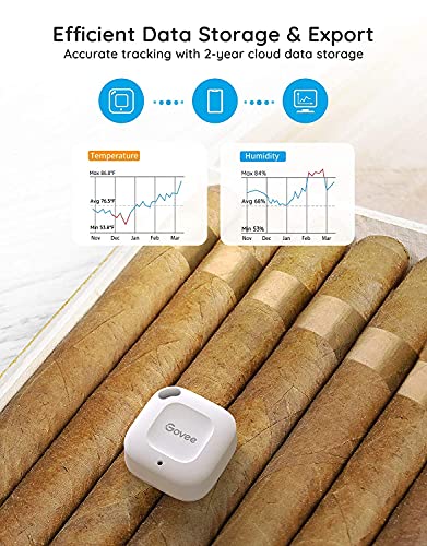 Govee Smart Bluetooth Thermometer Hygrometer H5074, Mini Humidity Sensor