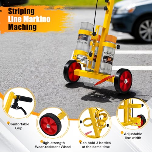 Striping Line Painting Wand, Parking Lot Striping Marking Machine, Paint Sprayer Wand for Ground Stripe, Sports Field & Parking Lot Marking, Compatible with Inverted Striping Paint T-Tip Nozzle