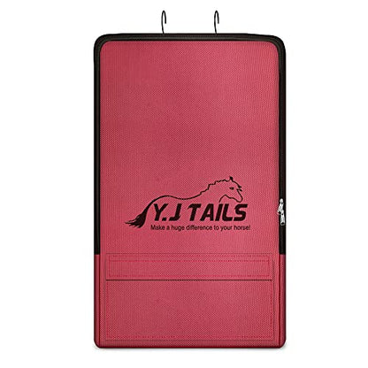 Horse Bridle Bag, Horse Tack Carry Bag with 3 Prong Tack Rack for Halters, Bridle, Harness, Equestrian Reins, Bits and Headstalls (Wine Red)