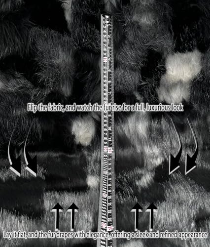 Continuous Yard Faux Fur Fabric Long Pile Tribal Patchwork 58" W/Sold - Multicolor Soft Plush Craft Costume Paws Fake Fur Stuffing Pillows FurSuit Scarf Coat Bag (Gray White Black) - color: Multi-color (Gray White Black)