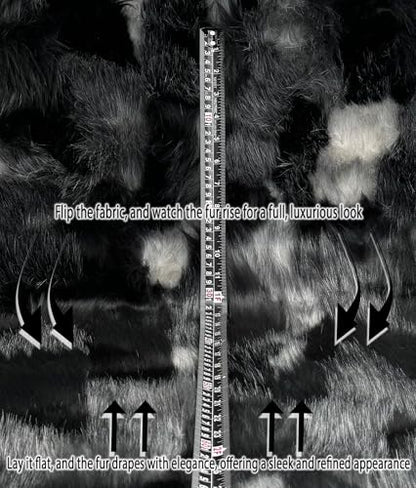 Continuous Yard Faux Fur Fabric Long Pile Tribal Patchwork 58" W/Sold - Multicolor Soft Plush Craft Costume Paws Fake Fur Stuffing Pillows FurSuit Scarf Coat Bag (Gray White Black) - color: Multi-color (Gray White Black)