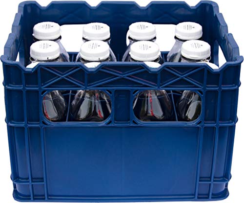 Plastic Crates for Glass Milk Bottles Commercial Duty (1 Qt, 12 cell) - size: 1 Qt, 12 cell