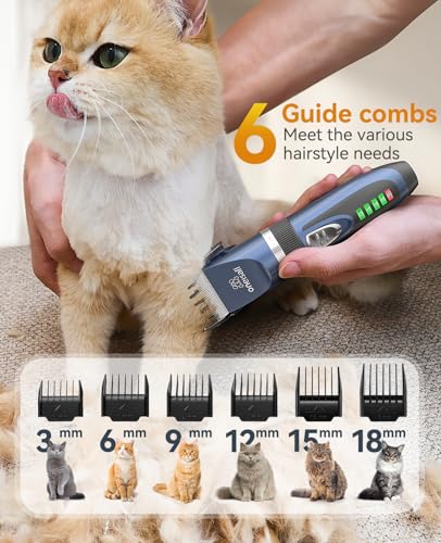 oneisall Cat Clippers and Paw Trimmer 3 in 1 Cat Grooming Kit