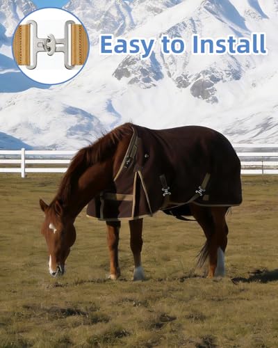 4 Sets Horse Blanket Surcingle Buckle Replacement Kits, Heavy-Duty Hardware Buckles with Straps for Repair and Restoration of Horse Blankets