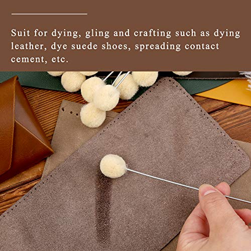 BUTUZE 25 Pcs Wool Daubers, Ball Brush Leather Dye Tool - size: 25 Pcs