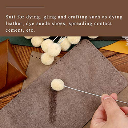 BUTUZE 25 Pcs Wool Daubers, Ball Brush Leather Dye Tool - size: 25 Pcs
