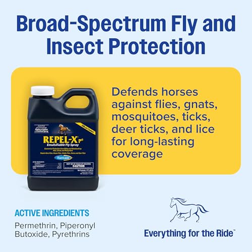 Farnam Repel-X pe Concentrated Fly Spray for Horses & Dogs, 16 Ounces - size: 16 Fl Oz (Pack of 1)