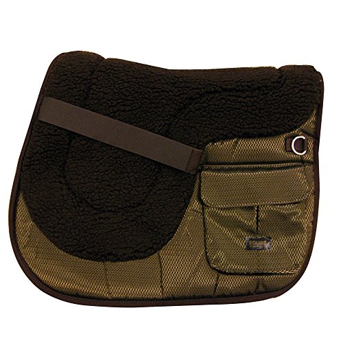 Intrepid International English Comfort Plus Pocket Pad - Brown/Gold Basketweave - Trail-Safe, Gusseted Pockets
