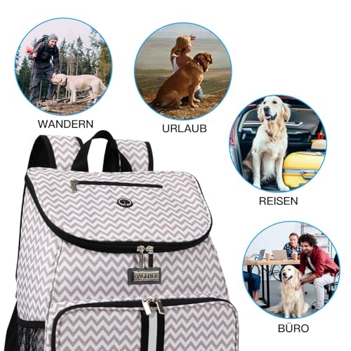 BAGLHER丨Dog Travel Bag, Airline Approved Pet Supplies Backpack, Dog Travel Backpack with 2 Silicone Collapsible Bowls and 2 Food Baskets - color: BLW-A