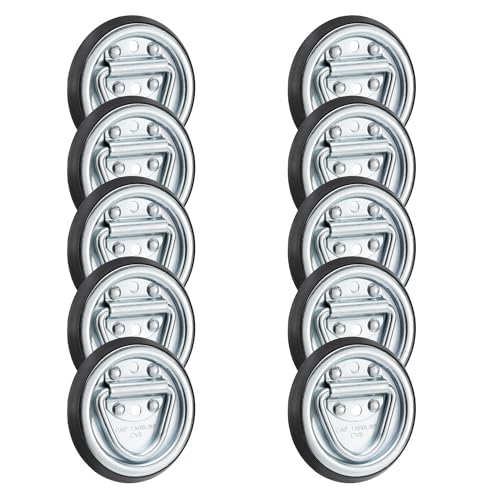 RecPro RV Leash D-Ring, 1/4", 1,500 lb Capacity, 10-Pack - color: 1,500 lb capacity, size: 10 Pack