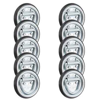 RecPro RV Leash D-Ring, 1/4", 1,500 lb Capacity, 10-Pack - color: 1,500 lb capacity, size: 10 Pack