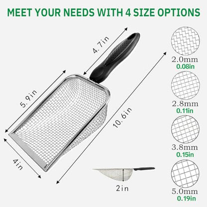 4 Pack Chicken Poop Scooper, 4" Metal Mesh Shovel - size: 4" 4 Set