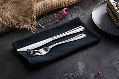 New Star Foodservice Bead Pattern Stainless Steel Dinner Knife, 8.5-Inch, Set of 12, Commercial Grade (Pack of 3) - size: 7.9" (Pack of 3)