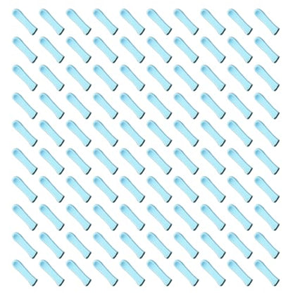 100 Pieces Ear Cleaner Tips, Ear Cleaner Replacement Tips, Ear Spoon Tips, Silicone Soft Cleaning Reuse Cap for Ear Wax Removal Tool Accessories (Blue)