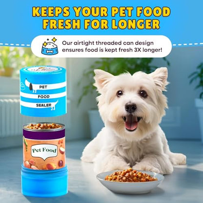 The Original Canned Dog Food Storage Container (2 Pack) Patent Pending Reusable Airtight Can Cover Pet Food Sealer - Keeps Dog Food Can Fresh in the Fridge, Eliminates Odor - color: Can - 2 pack