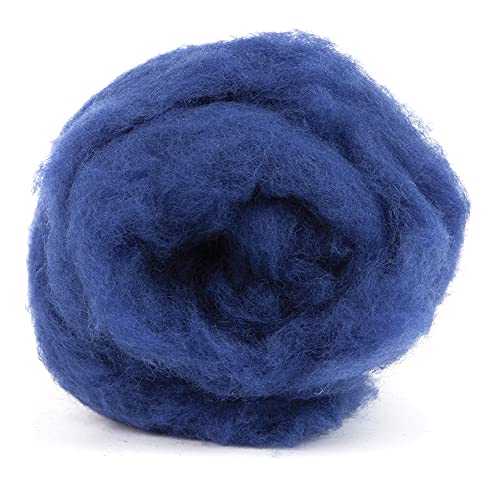Maori Wool Carded Batting for Needle Felting, 3.5 oz, Evening Blue - color: Evening