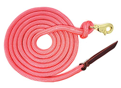 14 FT Lead Rope with BPS Snap - color: Pink, size: 14 ft. Brass Trigger Snap