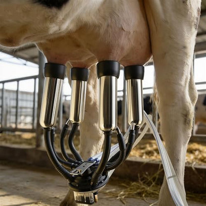 VEVOR Electric Cow Milking Machine, 25 L, 304 Stainless Steel Bucket - size: 25L