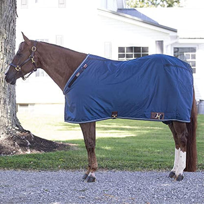 Dura-Nylon Tekno-Fleece Stable Horse Blankets & Sheets | V-Free Pressure Free Wither | Adjustable Leg Strap Horse Sheets | Comfortable Horse Blankets for Winter - size: 68