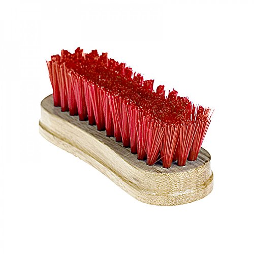 Horze Soft Face Wood Back Brush - Red - One Size - color: Red