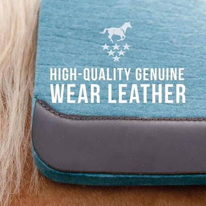 Professional's Choice 100% Steam-Pressed Wool Felt Western Saddle Pad - color: Pacific Blue, size: 31" x 32" x 1"