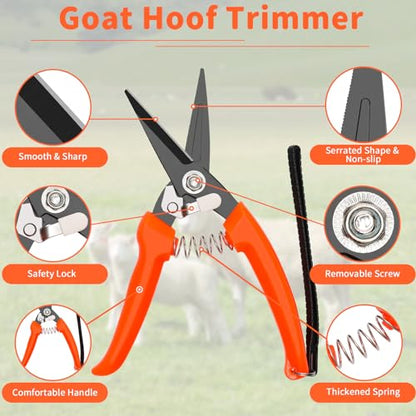 Goat Hoof Trimmer Kit, 8” Goat Hoof File Trimmer for Sheep