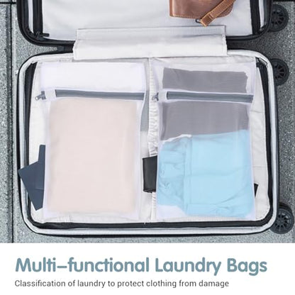 4Pcs Mesh Laundry Bags for Delicates, Mini Durable Lingerie Bags for Washing Delicates Machine for Underwear, Socks, Baby Clothes, Travel Organiser, Dirty Garment