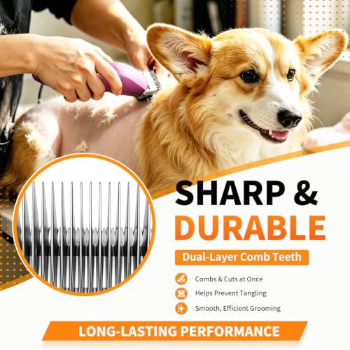 Size 3-3/4FC Detachable Pet Grooming Clipper Blade with Ceramic Cutter, 13mm 1/2 Inch Cut Length, Silver, Compatible with Andis, Oster A5, Wahl KM10, 1 Pack - color: Silver, size: 3-3/4FC 13mm