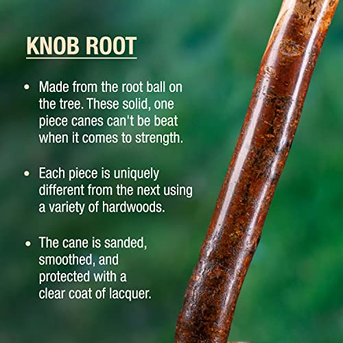 Brazos Wooden Walking Canes for Men and Women, Stable Walking Sticks for Seniors, Made in The USA - size: 37 Inch, style: Knob Root Hardwood 2