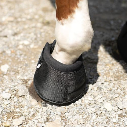 Dura-Tech Ballistic Bell Boots for Horses | Ballistic Nylon Outer | Neoprene Cushioning | Rub-Free Design | Secure Fit for Active Horses - size: Large